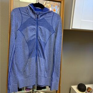 Zella Blue Zip-Up Hoodie-Size S
